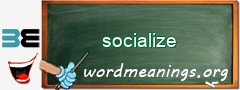 WordMeaning blackboard for socialize